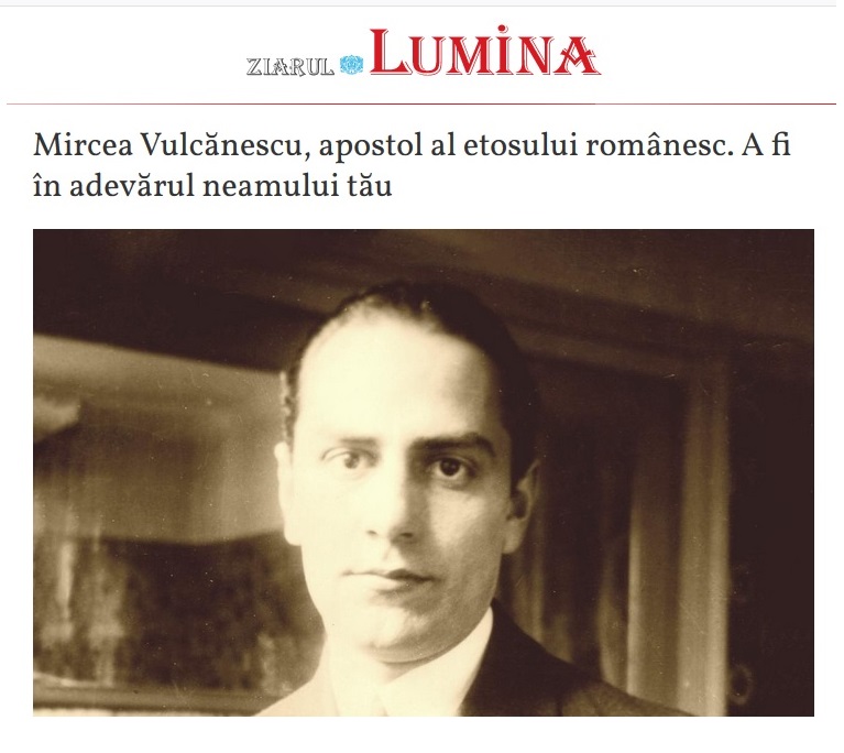 Mircea Vulcănescu cinstit drept sfânt în ziarul “Lumina” al Patriarhiei Române