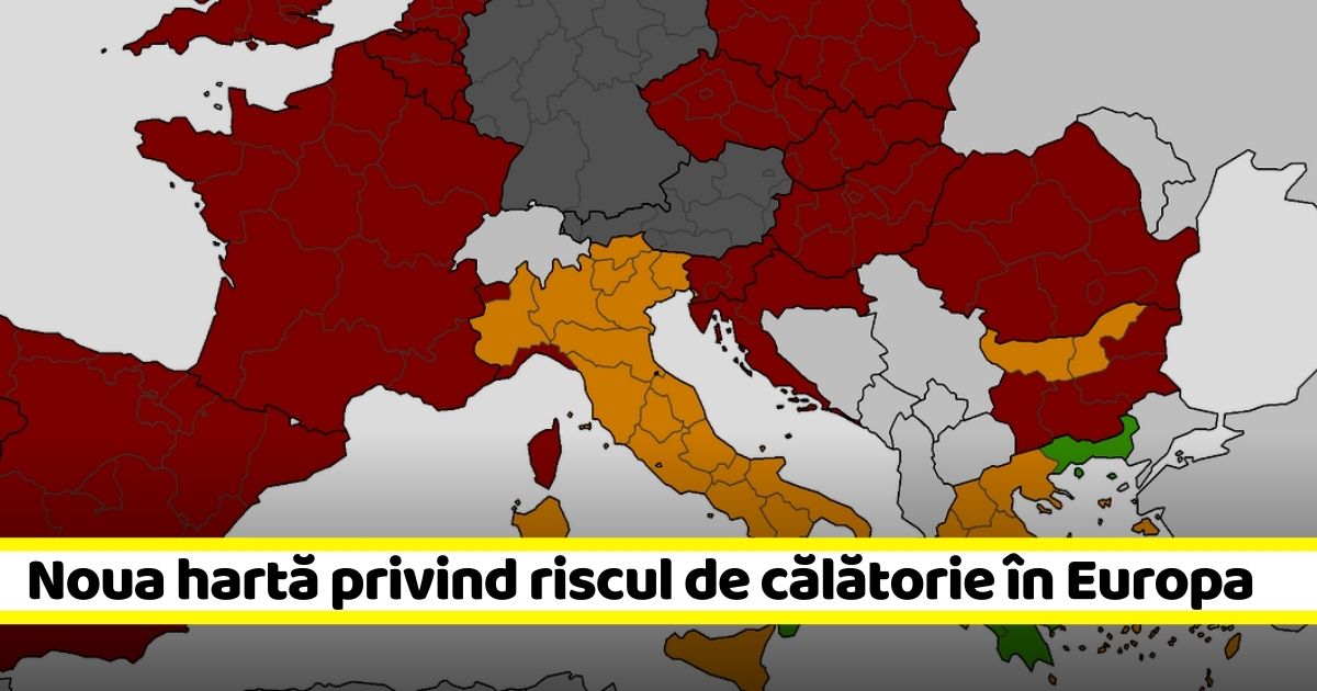 Noua hartă privind riscul de călătorie în Europa. Țările din U.E. adoptă un cod comun de culori