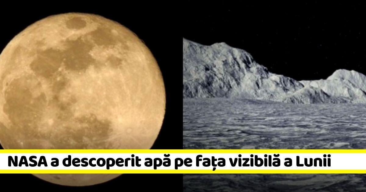 NASA a descoperit pentru prima dată apă pe faţa vizibilă a Lunii