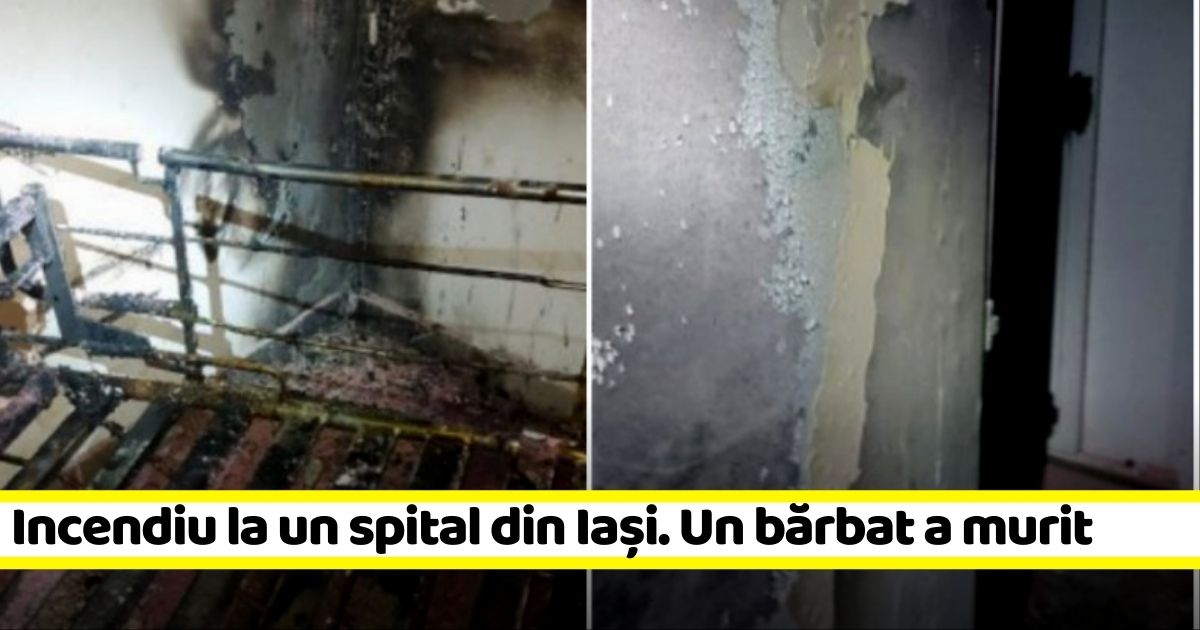 Incendiu la un spital din Iași. Un bărbat a murit