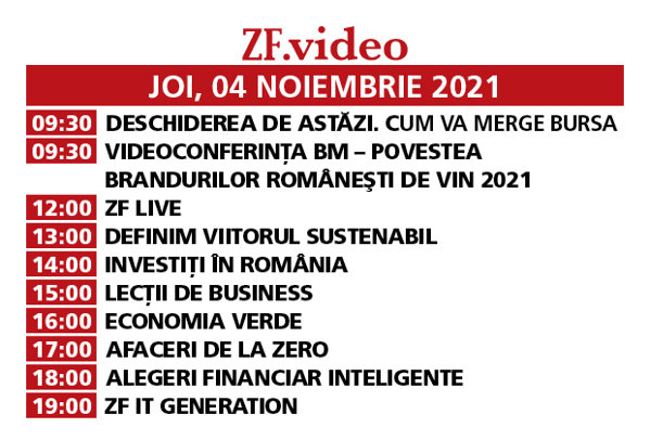 Emisiunile zilei de joi, 04 noiembrie 2021