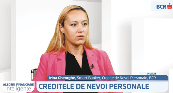 Alegeri Financiare Inteligente, un proiect ZF şi BCR. Irina Gheorghe, BCR: Creditul nu este un cadou pe care îl face banca, ci o investiţie pe care o face clientul