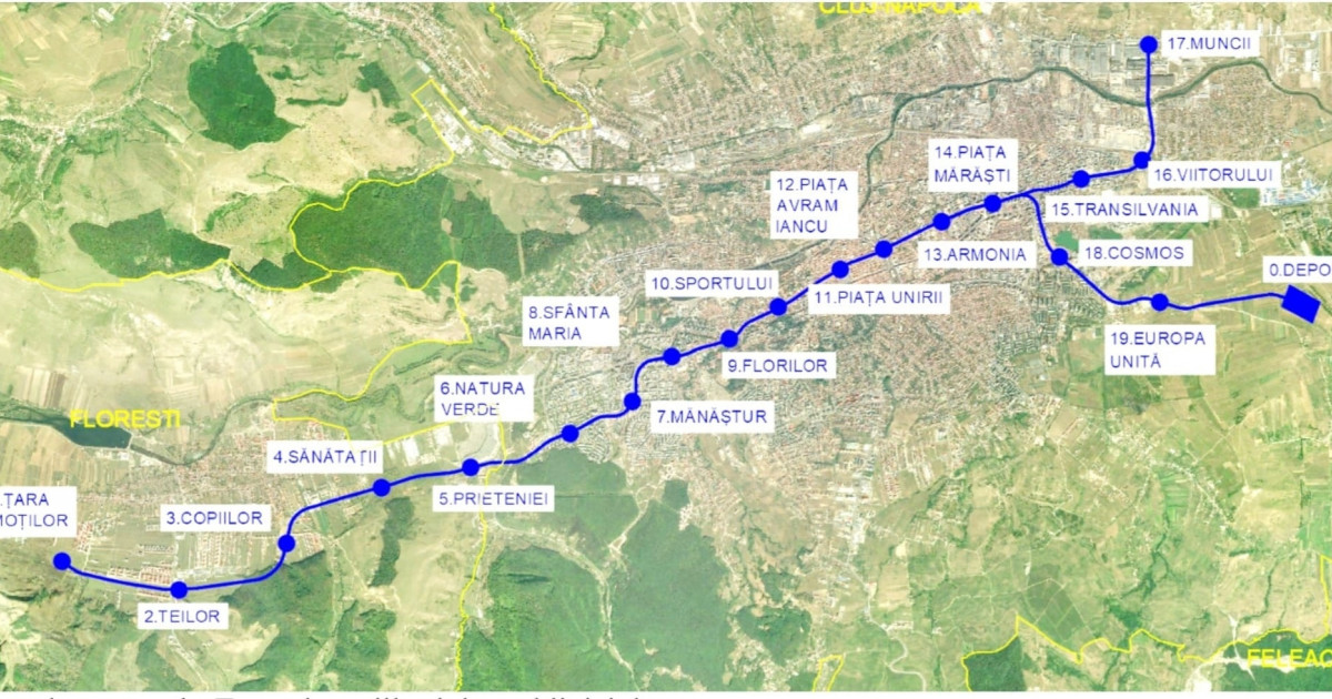 Protocolul pentru construcția metroului din Cluj-Napoca a fost semnat. Traseul va avea 21 de km, cu 19 staţii